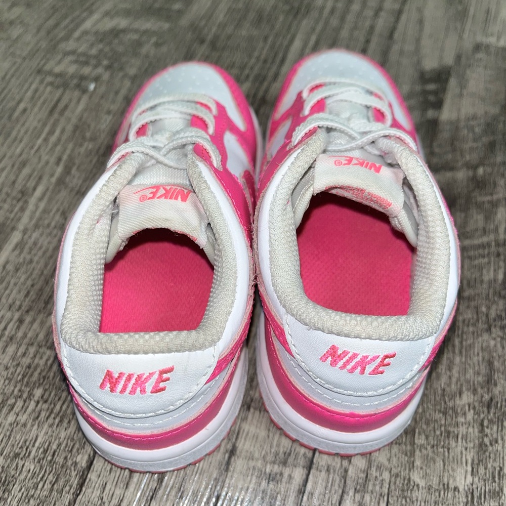 Nike Kids Hot Pink and White Low-Top Sneakers - Picture 3 of 6